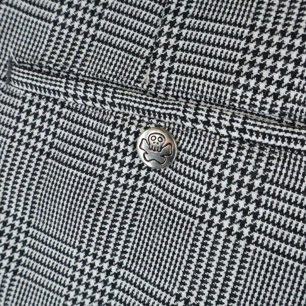 CREAM SODA(クリームソーダ) 千鳥格子柄 2タック テーパードスラックスパンツ グレー