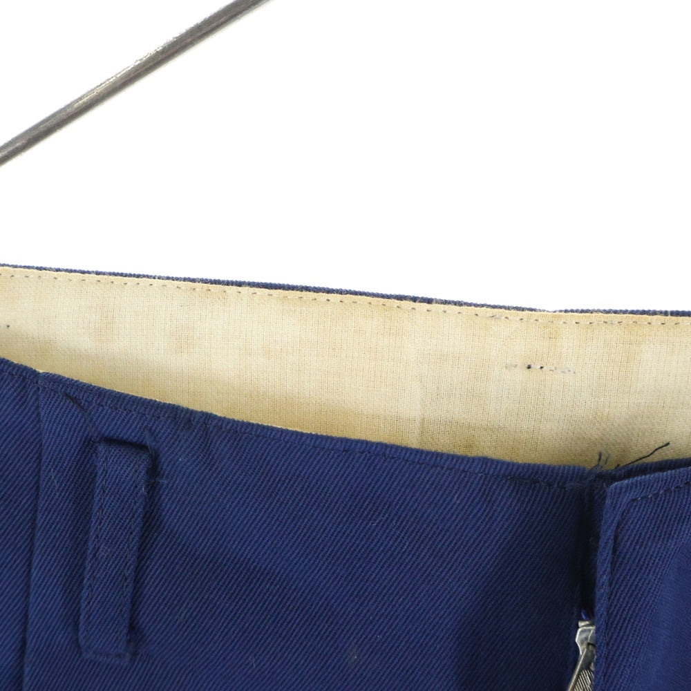 CREAM SODA(クリームソーダ) 2タック ジップアップ テーパードスラックスパンツ ネイビー