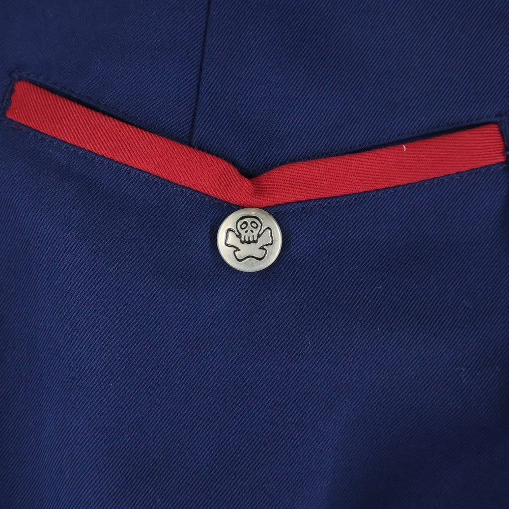 CREAM SODA(クリームソーダ) 2タック ジップアップ テーパードスラックスパンツ ネイビー