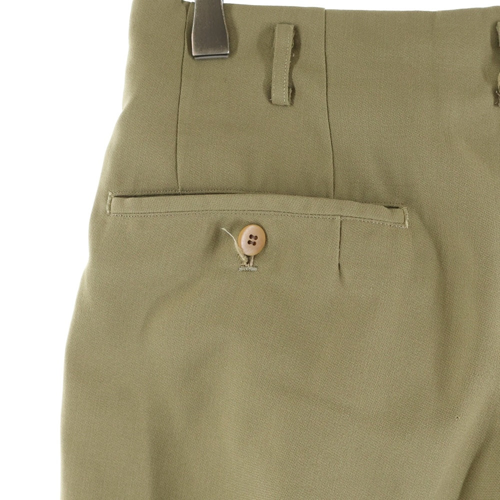 VINTAGE(ヴィンテージ) 50-60S VINTAGE MITRAジップ 2タック ヴィンテージ テーパードスラックスパンツ ベージュ