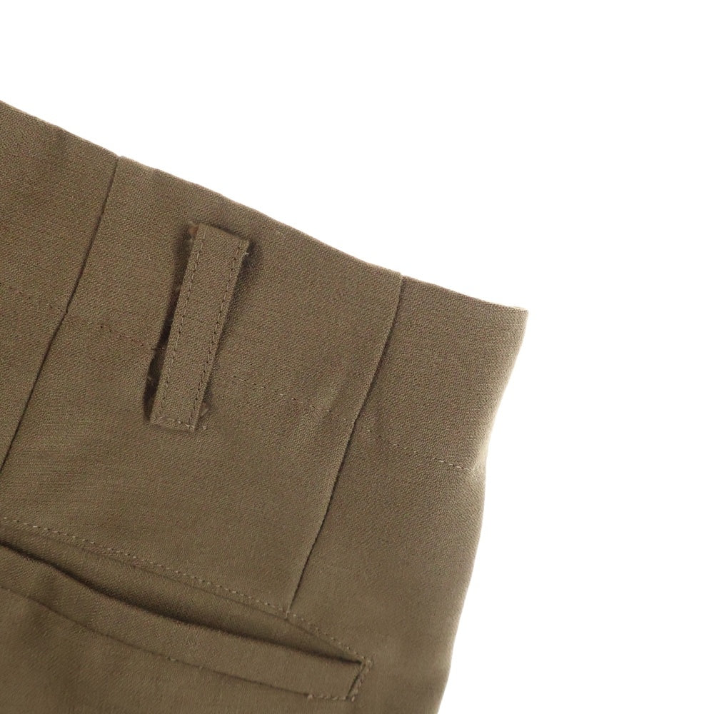 CREAM SODA(クリームソーダ) 2タック ジップアップ テーパードスラックスパンツ ブラウン