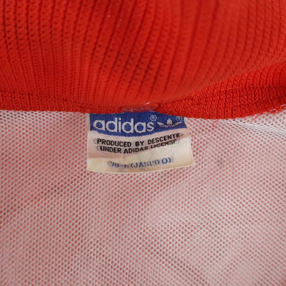 adidas(アディダス) 80S VINTAGE ヴィンテージ デサントタグ ジップアップ ナイロントラックジャケット レッド ADS-253