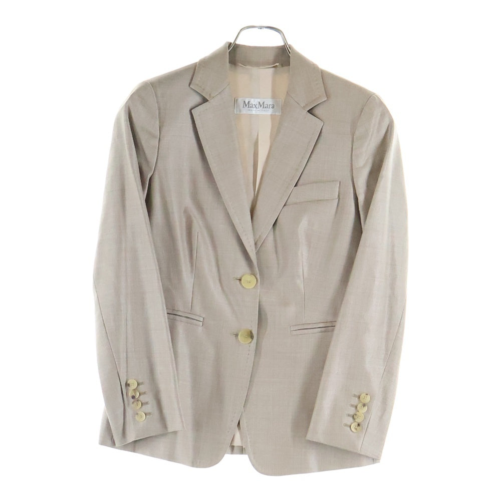 Max Mara(マックスマーラ) ウール セットアップスーツ シングルテーラードジャケット ミドルスカート レディース ブラウン