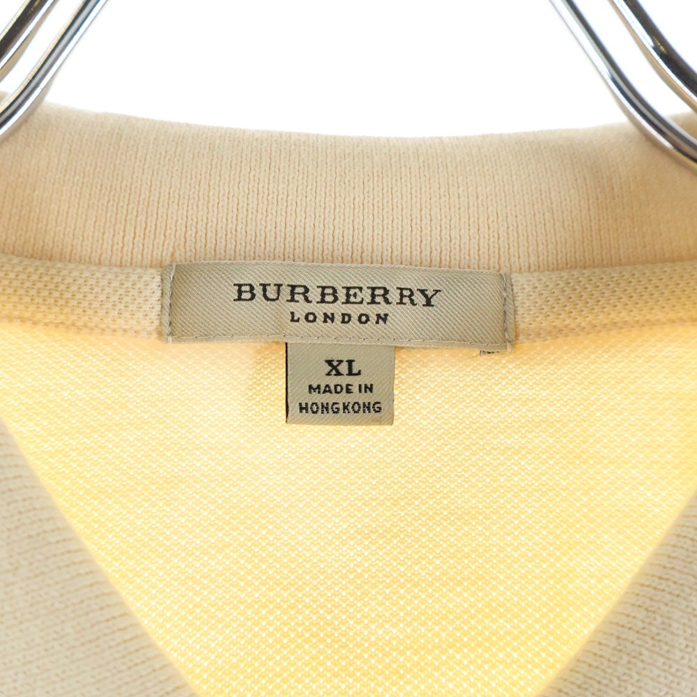 BURBERRY(バーバリー) ノバチェック切り替え ショートスリーブ コットンポロシャツ ベージュ HKK-003-05