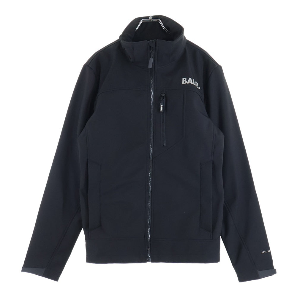 BALR.(ボーラー) 胸ロゴデザイン マルチポケット ジップアップ シェルジャケット ブラック