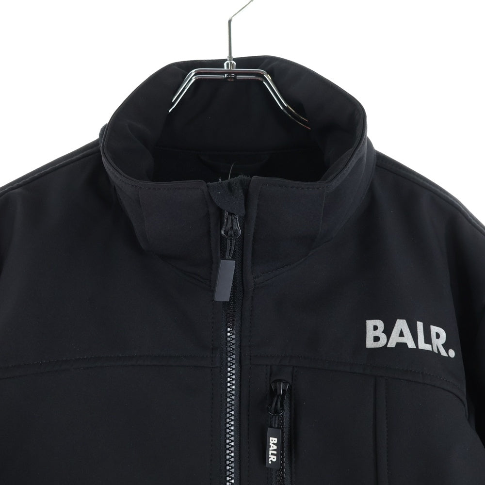 BALR.(ボーラー) 胸ロゴデザイン マルチポケット ジップアップ シェルジャケット ブラック