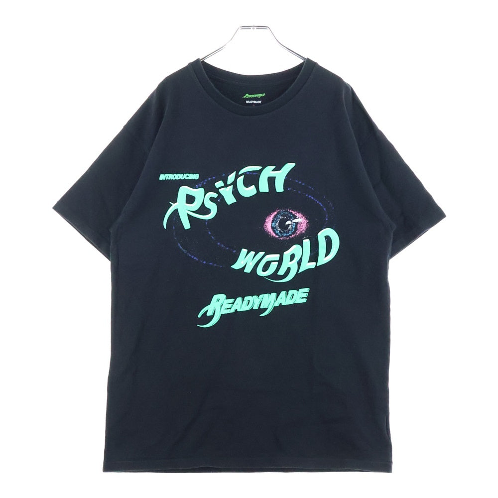 READY MADE(レディメイド) ×PSYCHWORLD PACK TEE サイコワールド パックT プリントTシャツ 半袖カットソー ブラック/グリーン