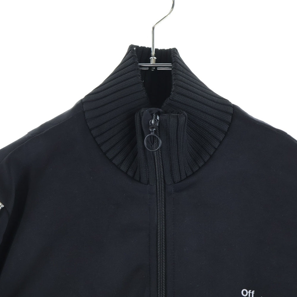 OFF-WHITE(オフホワイト) Diagonal Track Jacket サイドテープデザイン ダイアゴナル ハイネック トラックジャケット ブラック/ホワイト