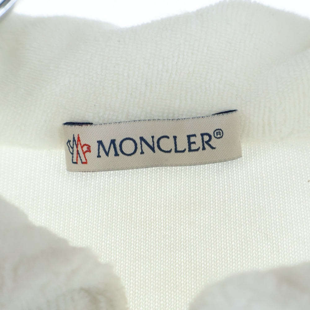 MONCLER(モンクレール) 23SS POLO MANICA CORTA ロゴパッチデザイン パイル地 半袖ポロシャツ ホワイト I10918A00017