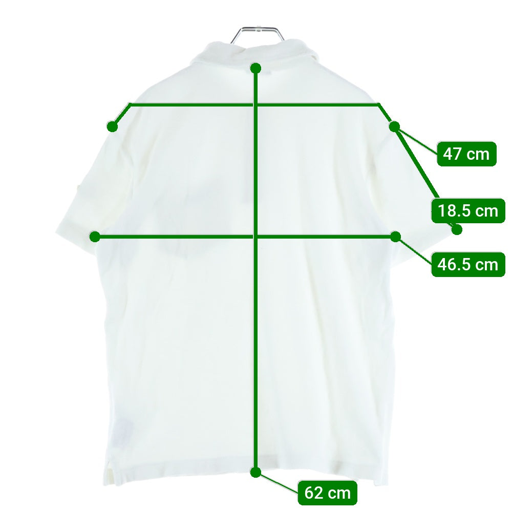 MONCLER(モンクレール) 23SS POLO MANICA CORTA ロゴパッチデザイン パイル地 半袖ポロシャツ ホワイト I10918A00017