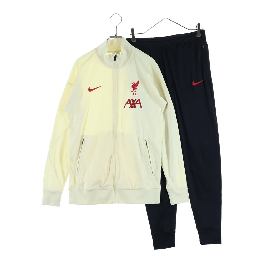NIKE(ナイキ) リバプール 24-25 DRI-FIT Strike ドライフィット ストライク トラックスーツジャケット パンツ セットアップ アイボリー/ブラック HJ2167-114