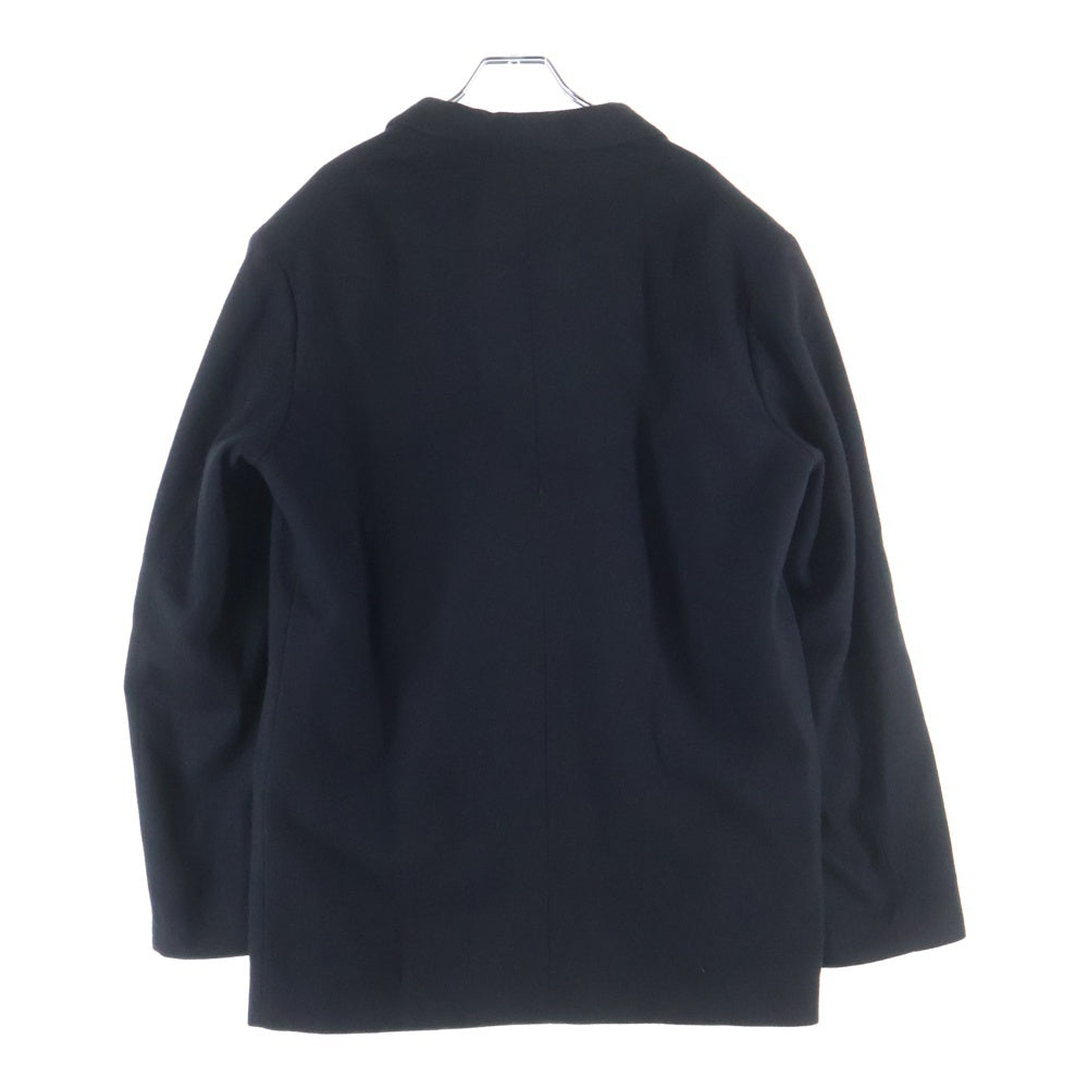 Y's for men(ワイズフォーメン) 25AW フラワーモチーフデザイン マルチポケット ウール シングル テーラードジャケット ブラック MJ-J16-802
