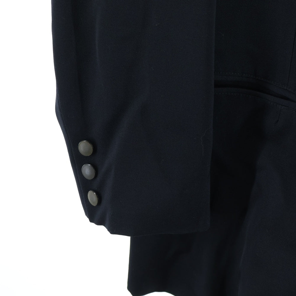 Yohji Yamamoto POUR HOMME(ヨウジヤマモト プールオム) 94AW マリオネット期 ラペル切替デザイン ピークドラペル ダブルブレストテーラードジャケット ブラック HV-J75-186