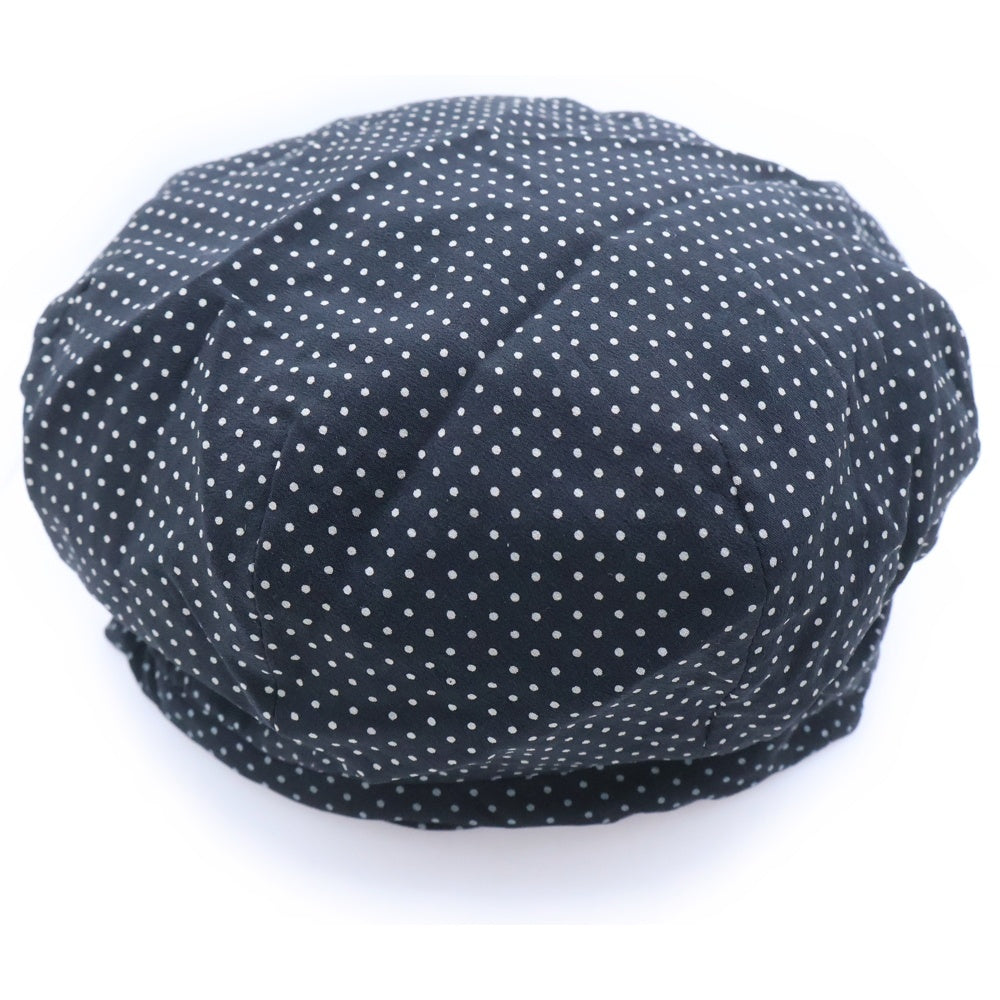 Yohji Yamamoto POUR HOMME(ヨウジヤマモト プールオム) ドット柄 ベレー帽 キャップ 帽子 ブラック/ホワイト