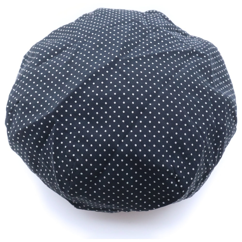 Yohji Yamamoto POUR HOMME(ヨウジヤマモト プールオム) ドット柄 ベレー帽 キャップ 帽子 ブラック/ホワイト
