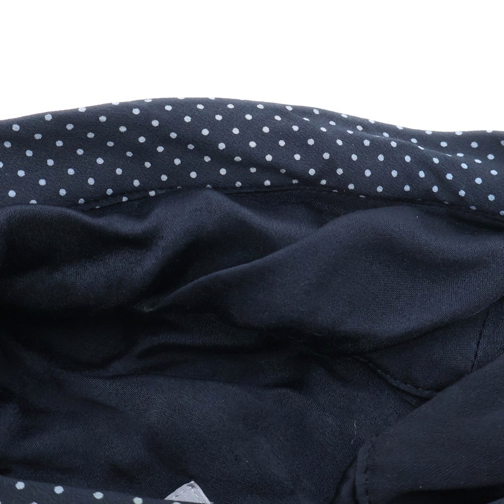 Yohji Yamamoto POUR HOMME(ヨウジヤマモト プールオム) ドット柄 ベレー帽 キャップ 帽子 ブラック/ホワイト