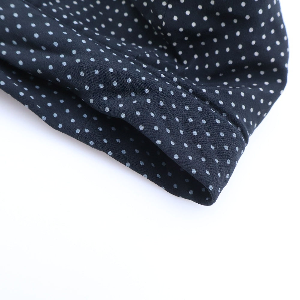 Yohji Yamamoto POUR HOMME(ヨウジヤマモト プールオム) ドット柄 ベレー帽 キャップ 帽子 ブラック/ホワイト