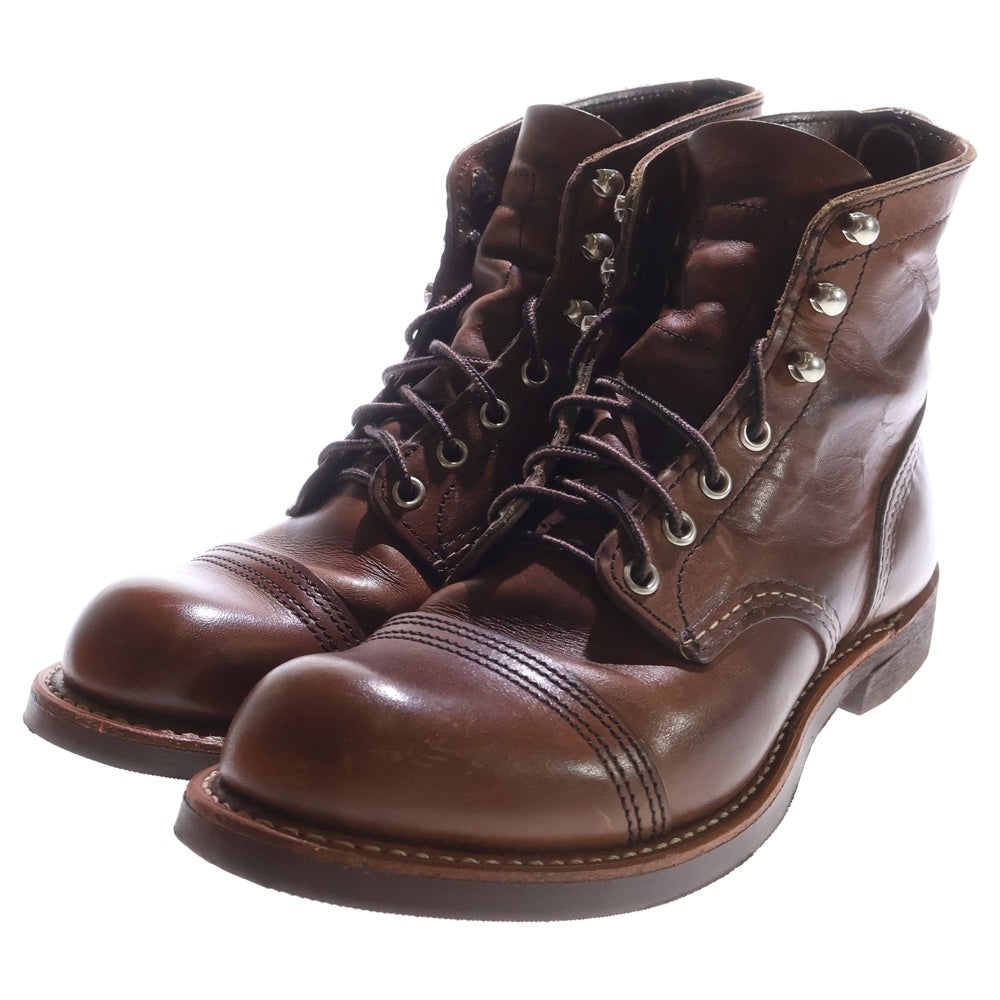 RED WING(レッド ウイング) 8111 IRON RANGER アイアンレンジャー レザー レースアップブーツ ブラウン US7.5/25.5cm