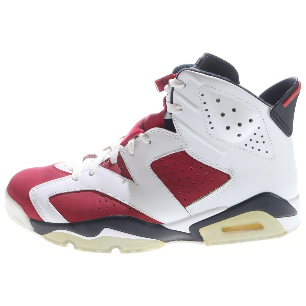 NIKE(ナイキ) 【観賞用 2014年製】 AIR JORDAN 6 RETRO CARMINE エアジョーダン6 レトロ カーマイン ハイカットスニーカー レッド/ホワイト US9.5/27.5cm 384664-160