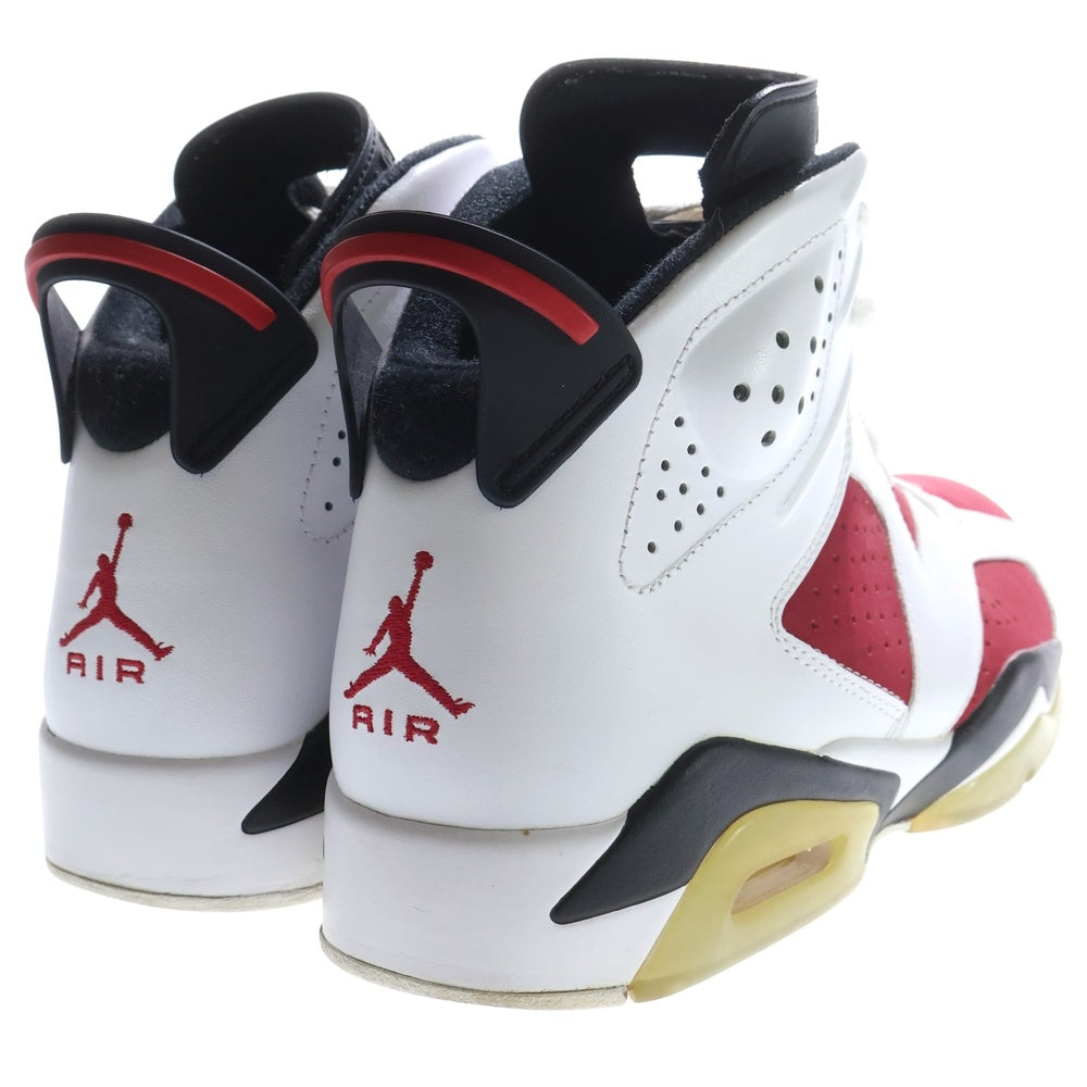 NIKE(ナイキ) 【観賞用 2014年製】 AIR JORDAN 6 RETRO CARMINE エアジョーダン6 レトロ カーマイン ハイカットスニーカー レッド/ホワイト US9.5/27.5cm 384664-160