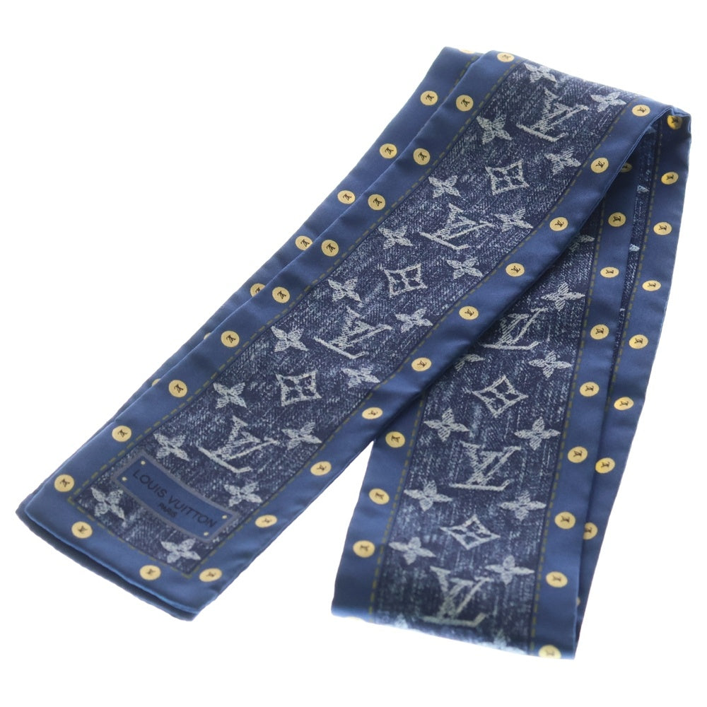 LOUIS VUITTON(ルイヴィトン) ツィリー モノグラム シルクスカーフ ネイビー