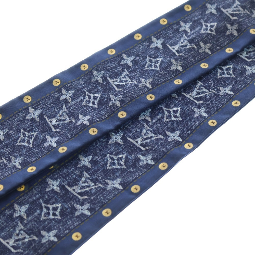 LOUIS VUITTON(ルイヴィトン) ツィリー モノグラム シルクスカーフ ネイビー