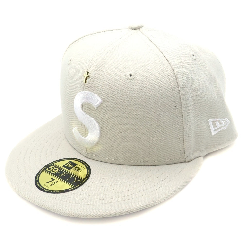 SUPREME(シュプリーム) 24SS ×NEW ERA Gold Cross S Logo ニューエラ ゴールドクロス Sロゴデザイン ベースボールキャップ 帽子 ベージュ
