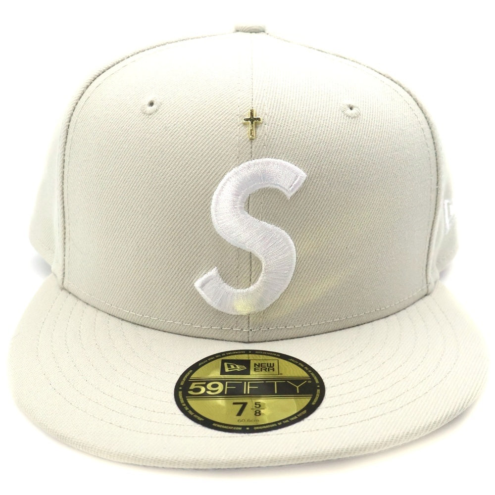 SUPREME(シュプリーム) 24SS ×NEW ERA Gold Cross S Logo ニューエラ ゴールドクロス Sロゴデザイン ベースボールキャップ 帽子 ベージュ