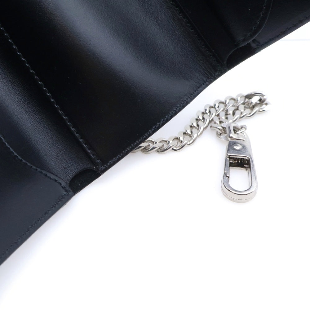 mastermind JAPAN(マスターマインドジャパン) MJ SHORT WALLET スカルデザイン チェーン付き レザー ショートウオレット 財布 ブラック MJ21E07-AC003-1