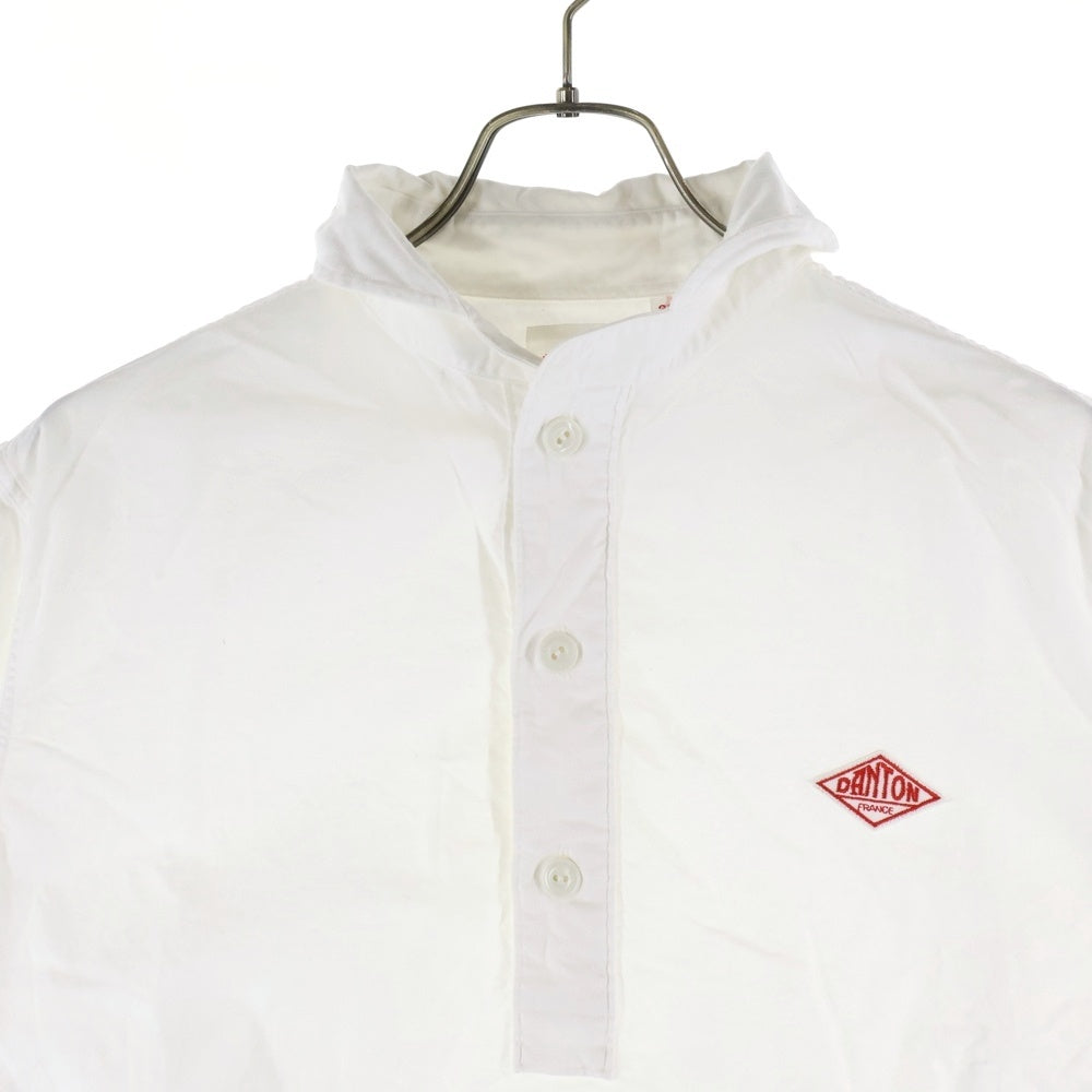 DANTON(ダントン) 18SS オックスフォード バンドカラー コットン 半袖 シャツ ホワイト 18S-WS-006