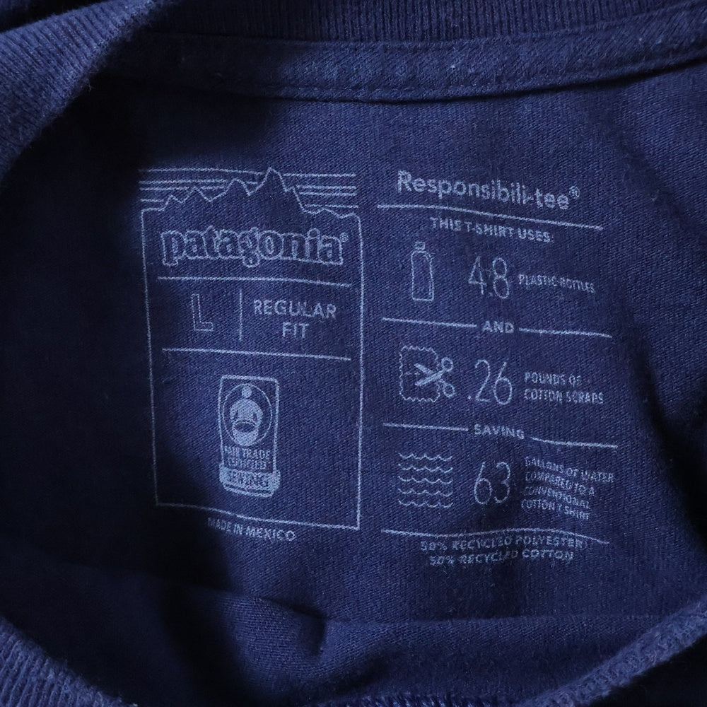 PATAGONIA(パタゴニア) 19SS FITZ ROY HEX RESPONSIBILI-TEE フィッツロイ ヘックス レスポンシビリティー クルーネック 半袖Tシャツ カットソー ネイビー 38439SP19