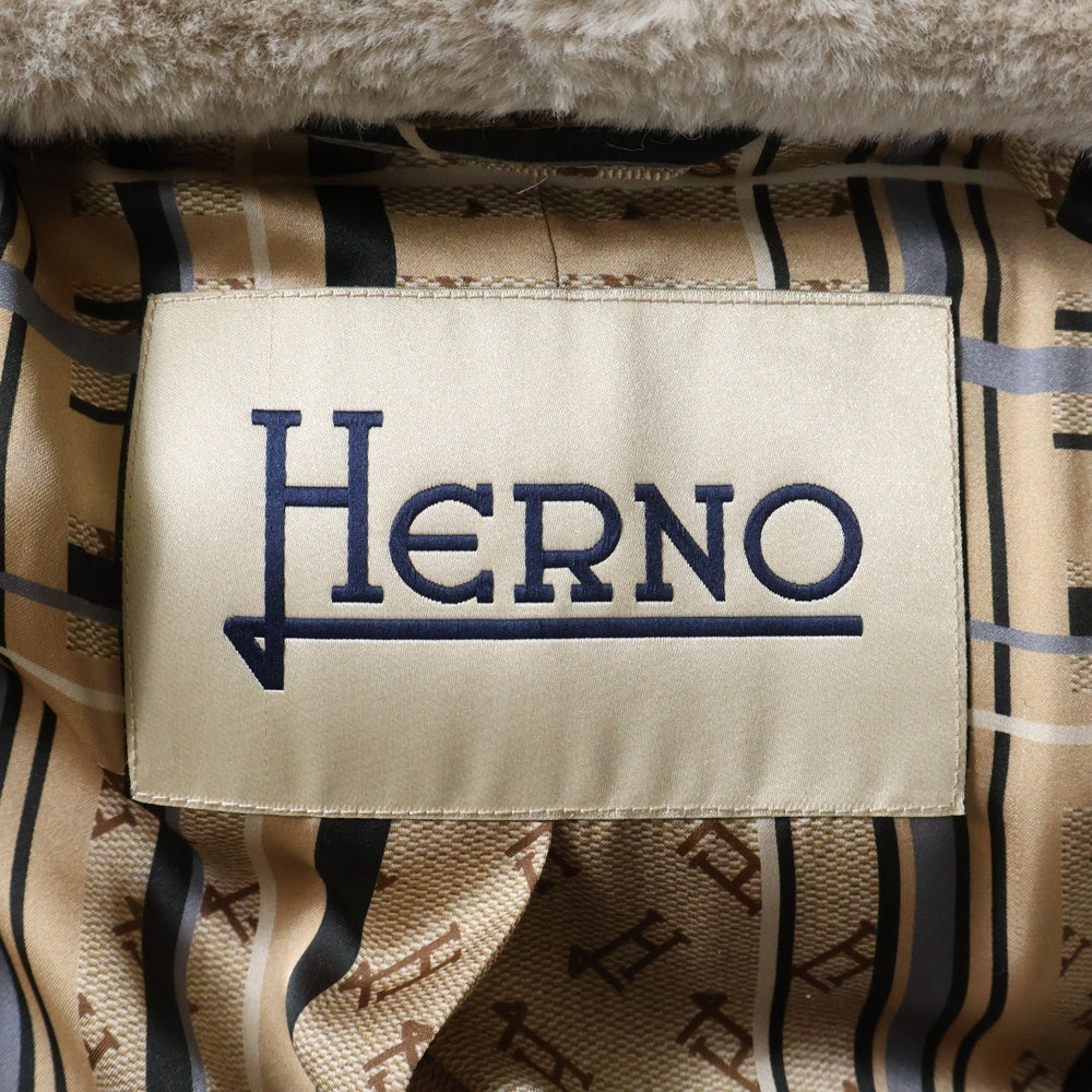 HERNO(ヘルノ) エコファー ガウン ロング コート グレー レディース CA0409D
