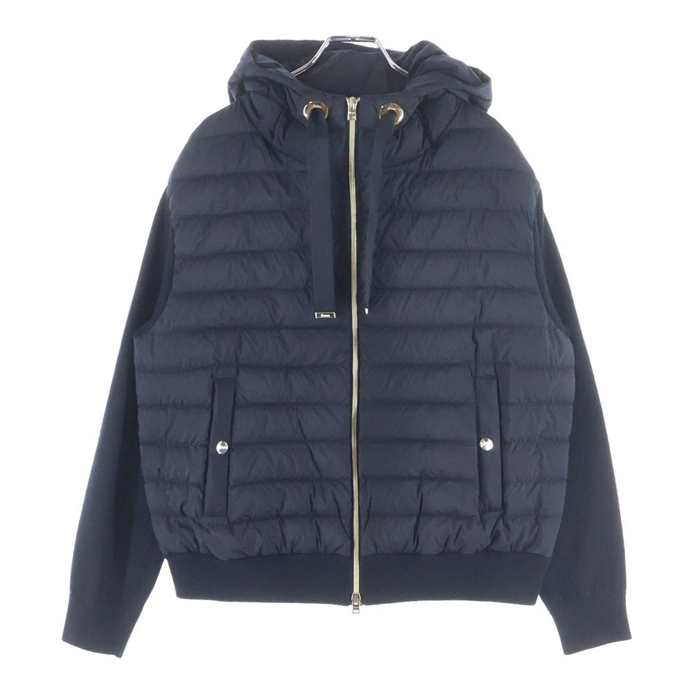 HERNO(ヘルノ) ニット 切替 ダウン ジャケット レディース ブラック MP0016D