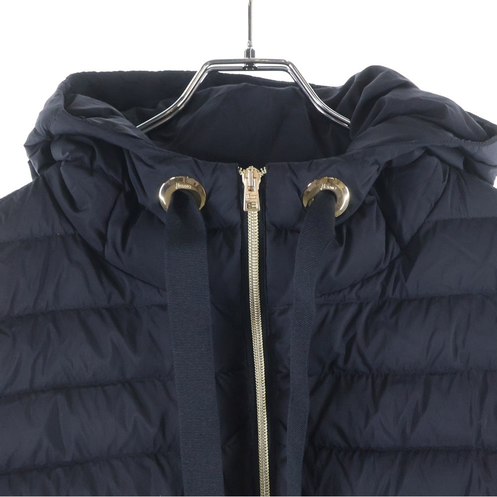 HERNO(ヘルノ) ニット 切替 ダウン ジャケット レディース ブラック MP0016D