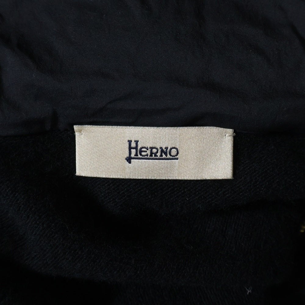 HERNO(ヘルノ) ニット 切替 ダウン ジャケット レディース ブラック MP0016D