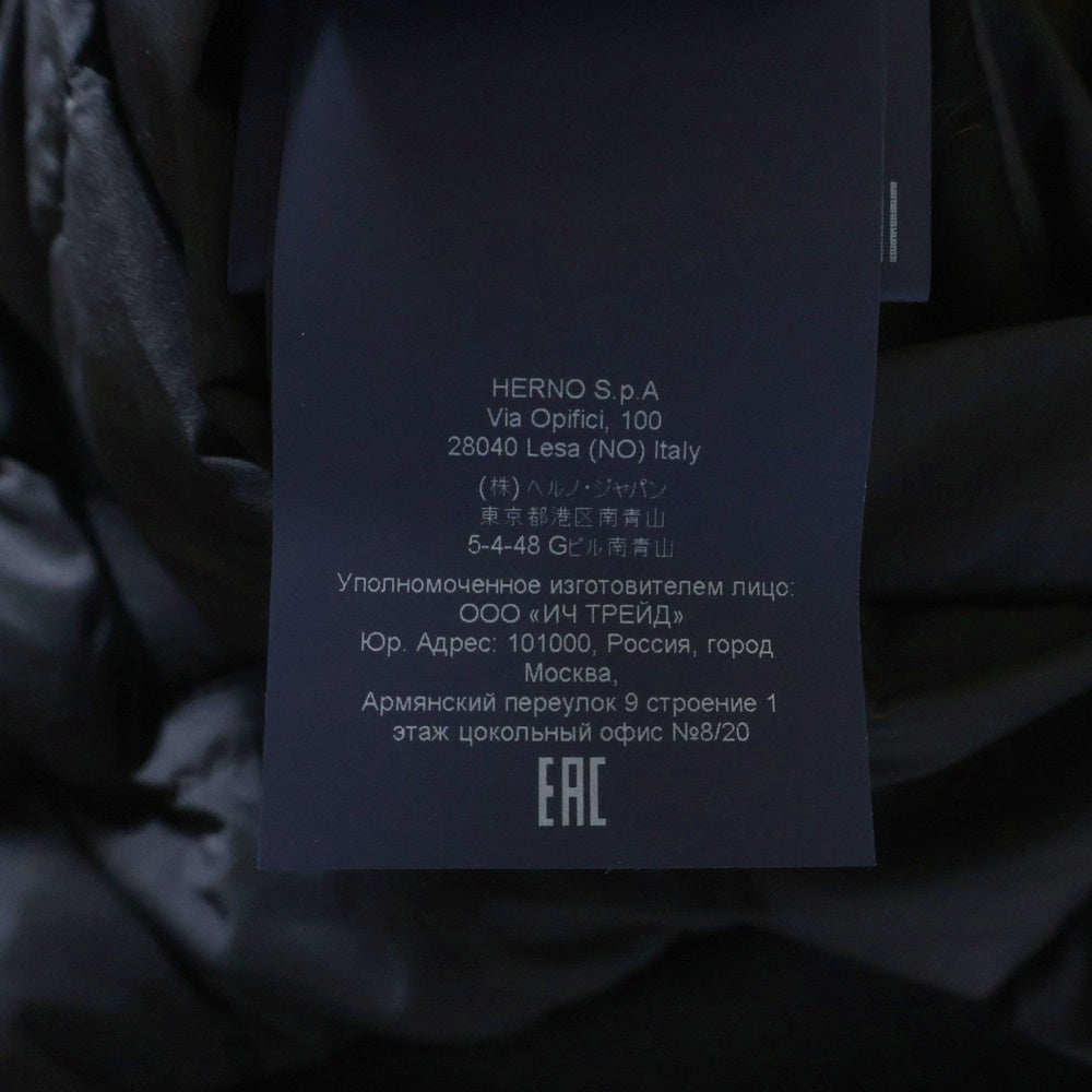 HERNO(ヘルノ) ニット 切替 ダウン ジャケット レディース ブラック MP0016D