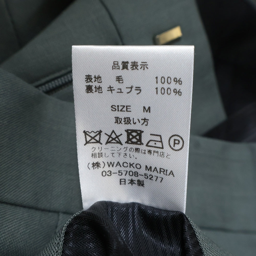 WACKO MARIA(ワコマリア) DORMEUIL PLEATED TROUSERS ドーメル プリーテッド ジップアップ スラックスパンツ グレー