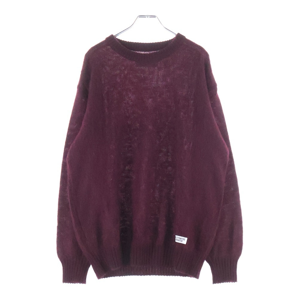WACKO MARIA(ワコマリア) MOHAIR CREW NECK KNIT モヘア クルーネック ニット セーター ワインレッド