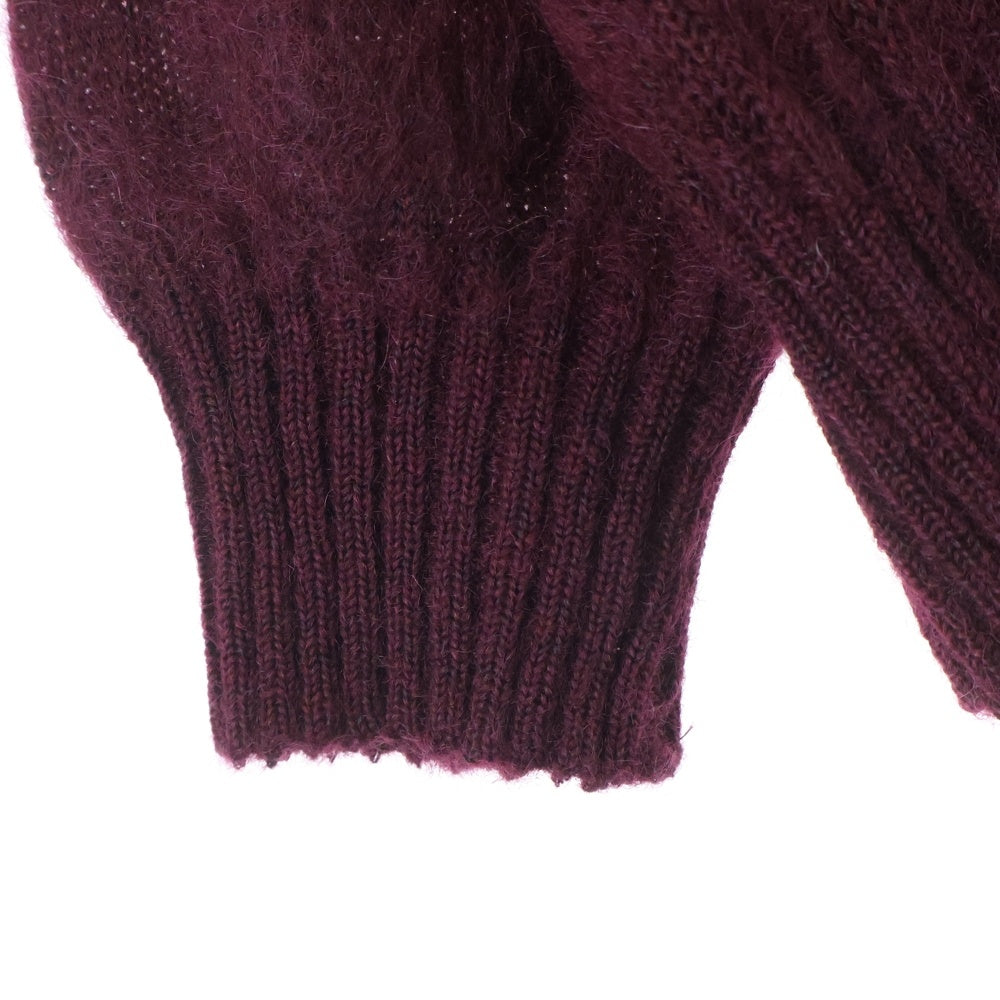 WACKO MARIA(ワコマリア) MOHAIR CREW NECK KNIT モヘア クルーネック ニット セーター ワインレッド