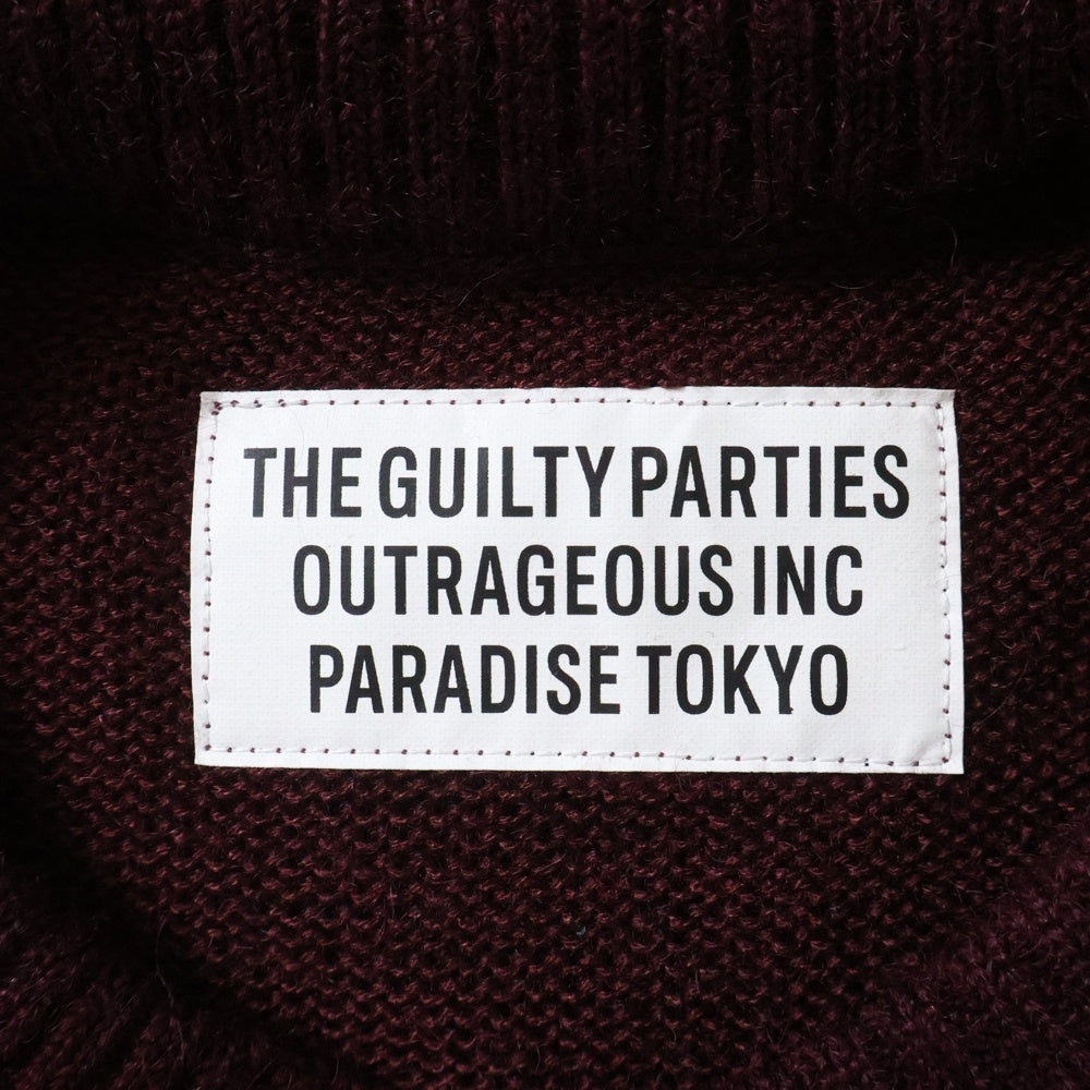 WACKO MARIA(ワコマリア) MOHAIR CREW NECK KNIT モヘア クルーネック ニット セーター ワインレッド