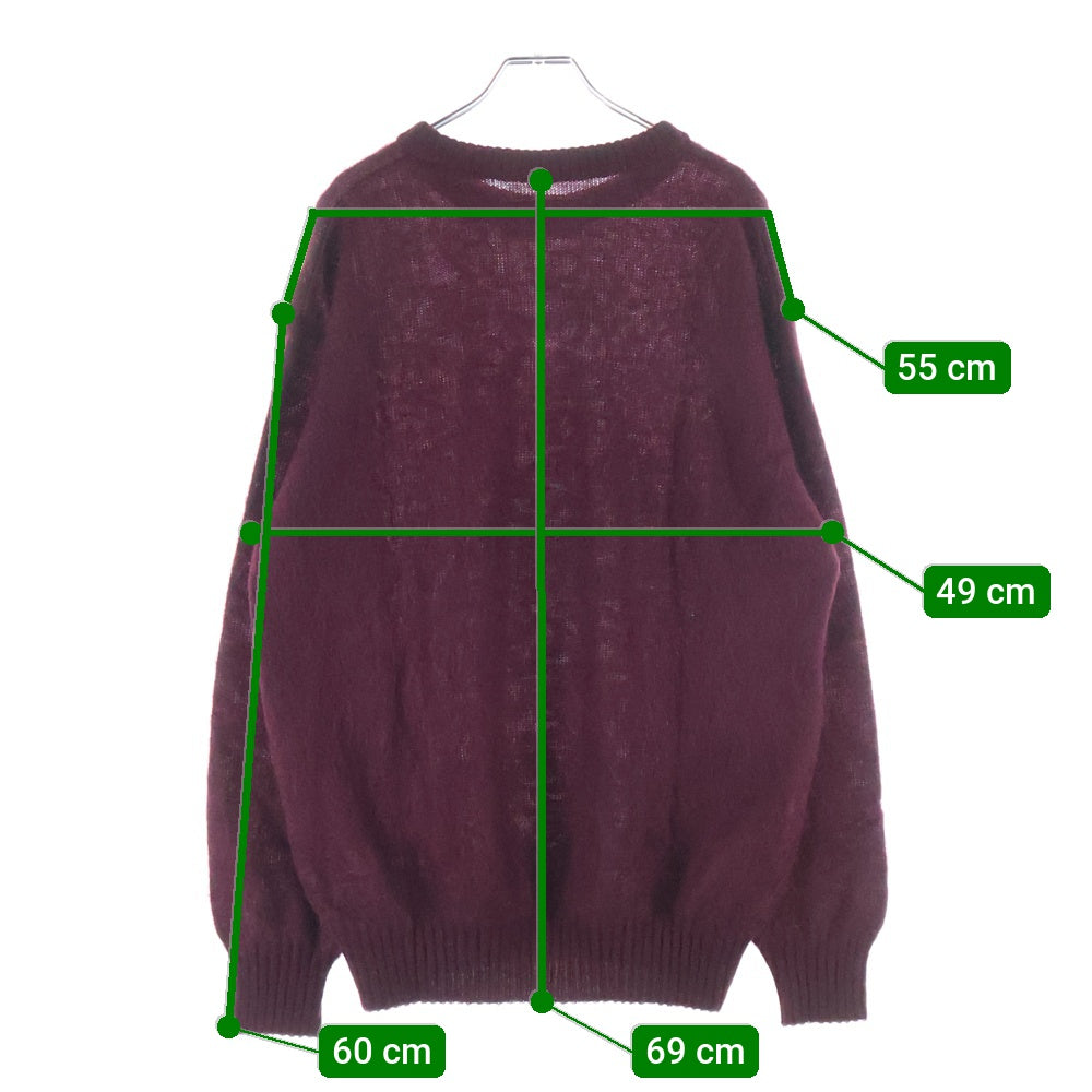 WACKO MARIA(ワコマリア) MOHAIR CREW NECK KNIT モヘア クルーネック ニット セーター ワインレッド