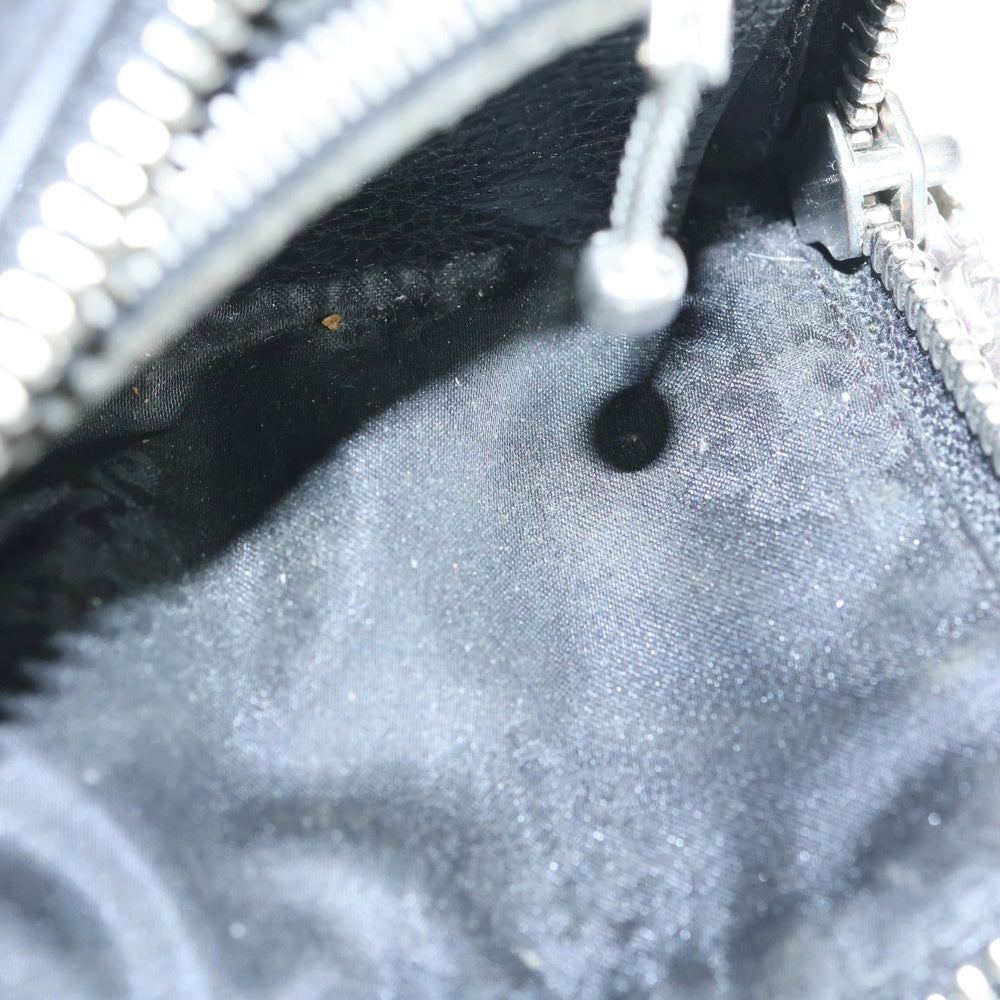 CHROME HEARTS(クロムハーツ) TINY ZIP タイニージップ クロスパッチ付き ダガージップ レザー コンパクトウォレット 財布 ブラック