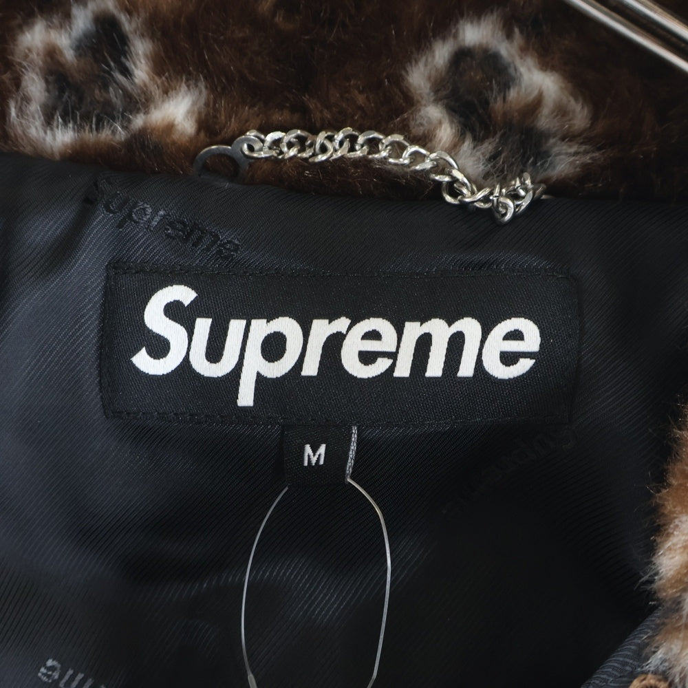 SUPREME(シュプリーム) 21AW Bandana Faux Fur Bomber Jacket バンダナ柄 ジップアップ ボンバージャケット ブラウン