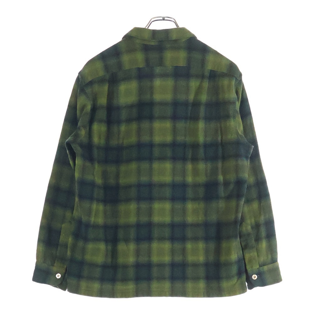 PENDLETON(ペンドルトン) 60S VINTAGE ヴィンテージ オンブレチェック ウール オープンカラー長袖ボードシャツ グリーン