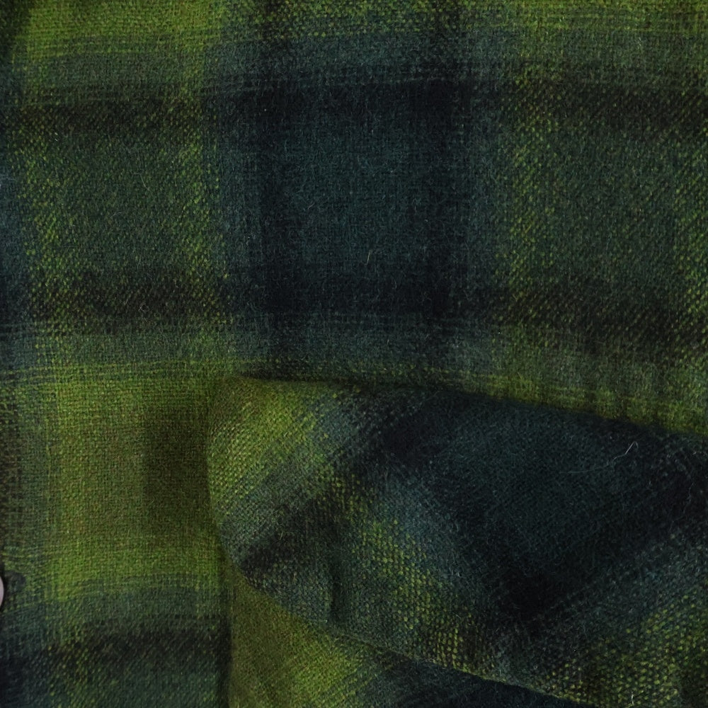 PENDLETON(ペンドルトン) 60S VINTAGE ヴィンテージ オンブレチェック ウール オープンカラー長袖ボードシャツ グリーン