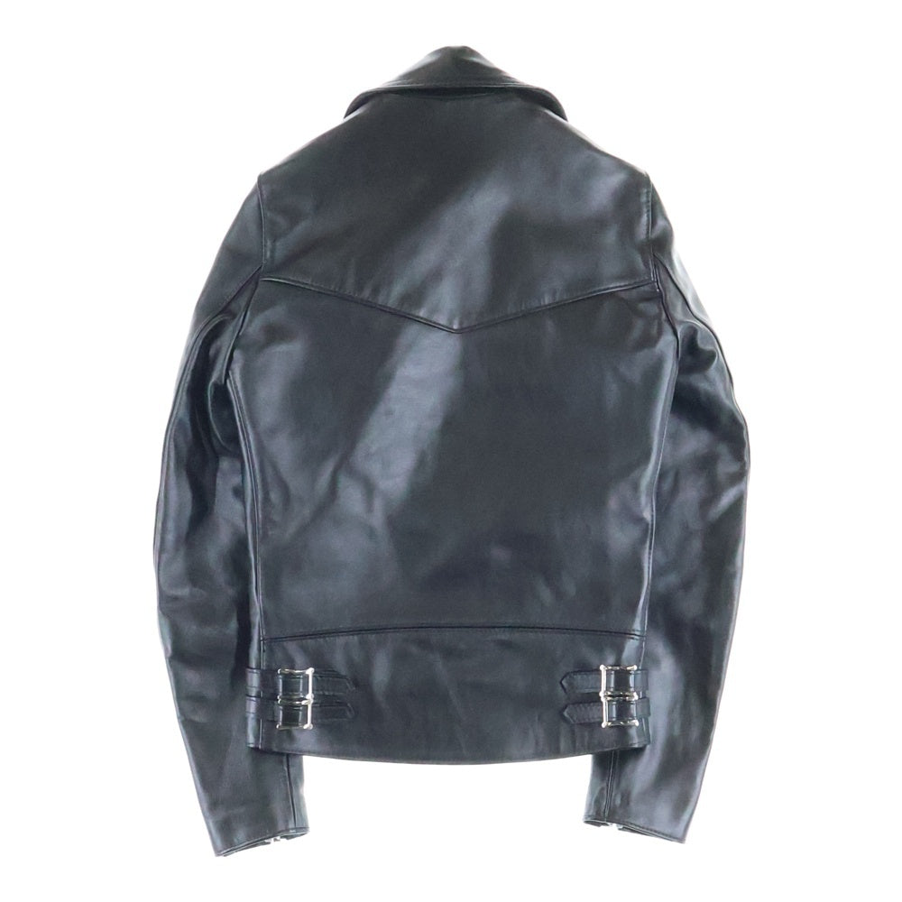 Lewis Leathers(ルイスレザー) NO391 LIGHTNING ライトニング タイトフィット ジップアップ ダブル レザージャケット ライダースジャケット ブラック