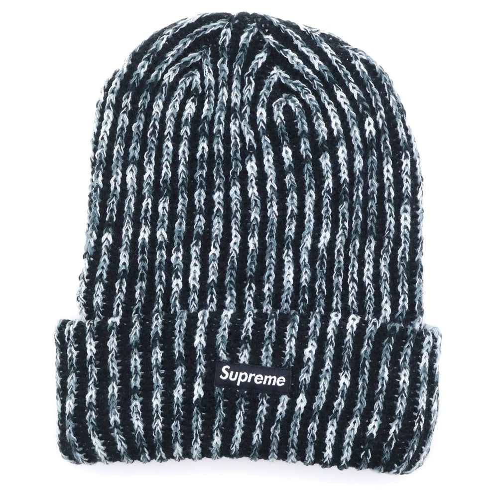 SUPREME(シュプリーム) 21AW Rainbow Knit Loose Gauge Beanie レインボー ニット ルーズゲージ ビーニー 帽子 ブラック
