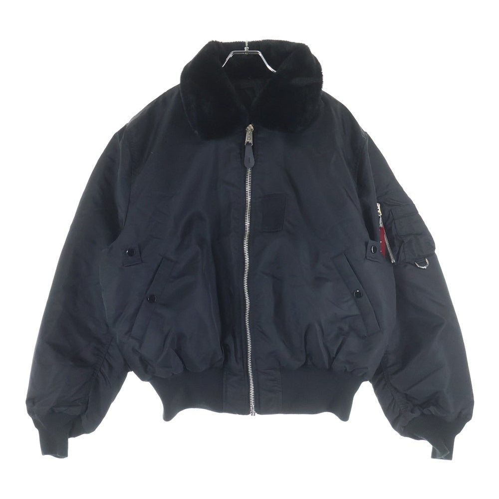 mastermind JAPAN(マスターマインドジャパン) 25AW ×ALPHA INDUSTRIES B-15 Flight Jacket アルファインダストリーズ ボア バックロゴ フライトジャケット ブラック 7975252031