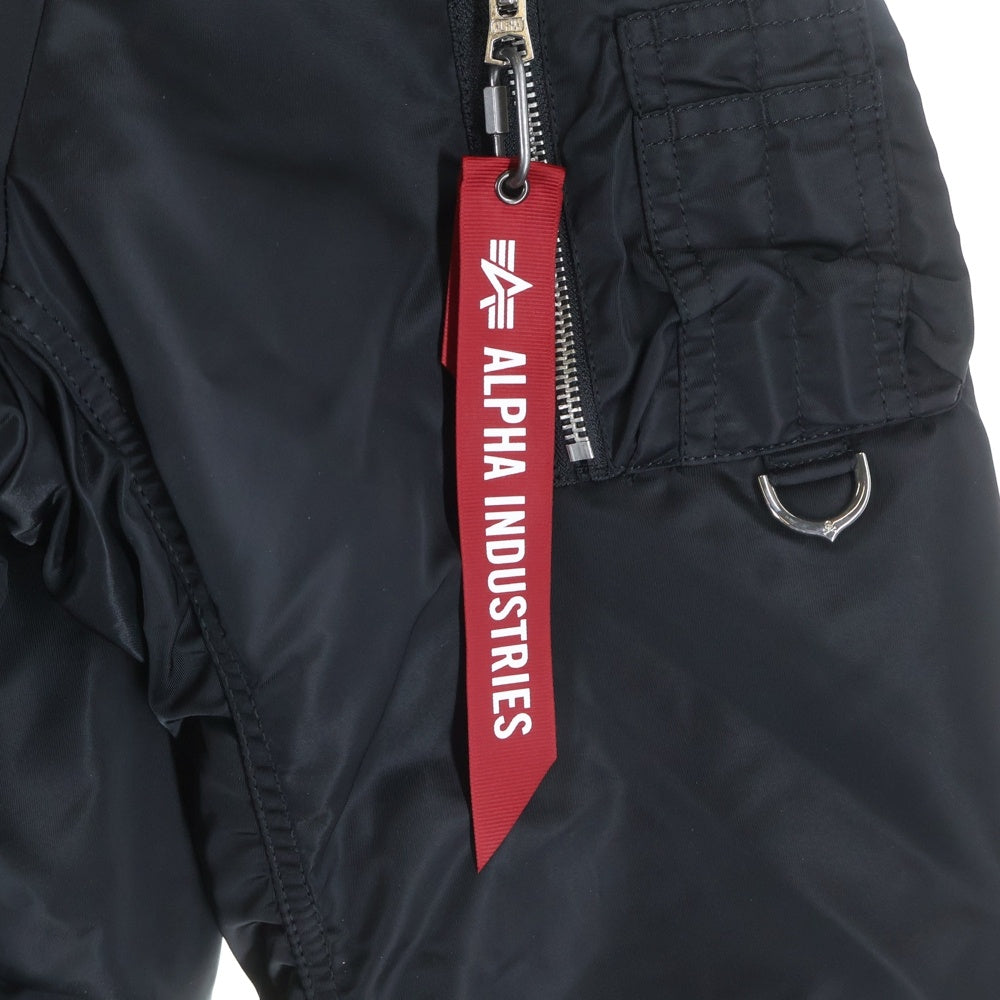 mastermind JAPAN(マスターマインドジャパン) 25AW ×ALPHA INDUSTRIES B-15 Flight Jacket アルファインダストリーズ ボア バックロゴ フライトジャケット ブラック 7975252031