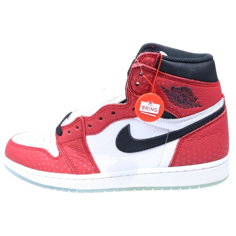 NIKE(ナイキ) AIR JORDAN 1 RETRO HIGH OG ORIGIN STORY エアジョーダン1 オリジンストーリー ハイカットスニーカー レッド/ホワイト US9.5/27.5cm 555088-602